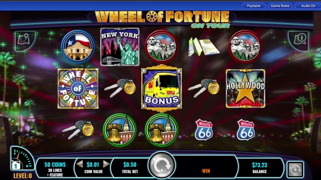 Wheel of fortune on tour on Fanduel online casino slots!