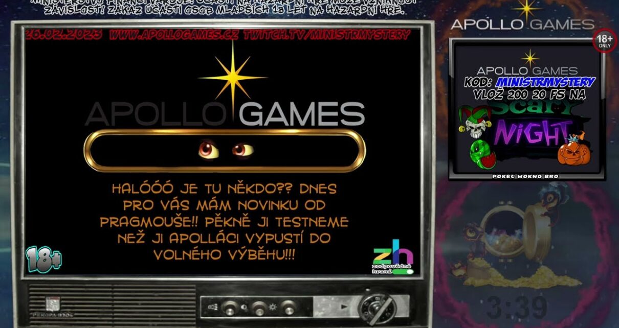 APOLLO GAMES ONLINE CASINO 26.2.2023 • KOMPLETNÍ ZÁZNAM STREAMU