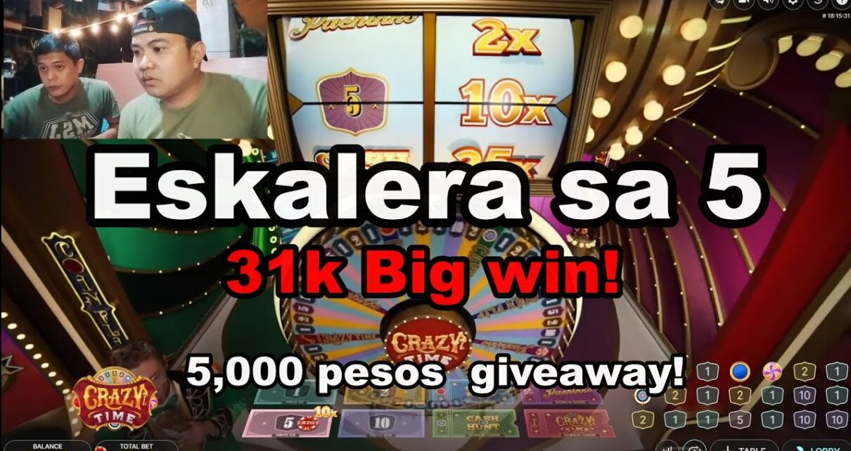 Crazy Time – Eskalera sa 5 strategy 31k HIT! #crazytime #onlinecasino #gcash #giveaway #eskalera