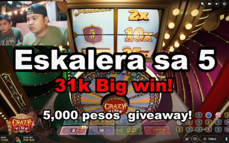 Crazy Time – Eskalera sa 5 strategy 31k HIT! #crazytime #onlinecasino #gcash #giveaway #eskalera