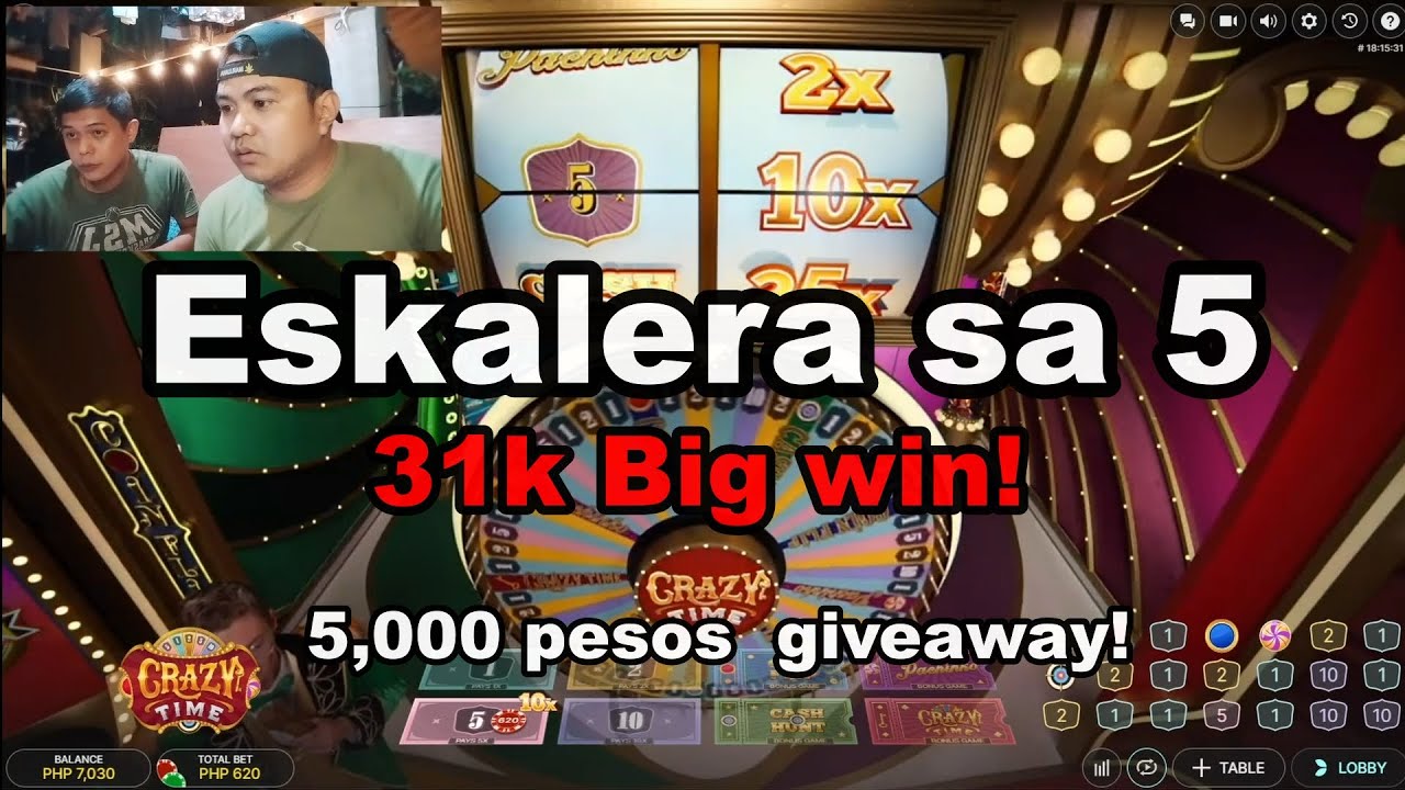 Crazy Time - Eskalera sa 5 strategy 31k HIT! #crazytime #onlinecasino #gcash #giveaway #eskalera