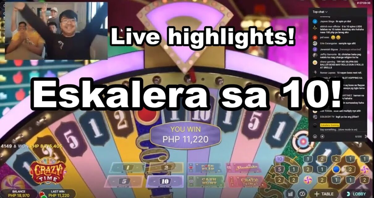 Crazy time – Eskalera sa 10 LIVE Highlights! #crazytime #onlinecasino #bigwin #gcash #giveaway