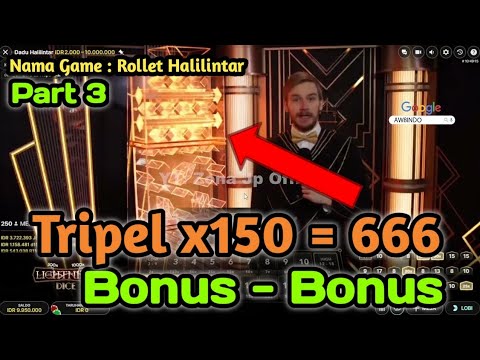 DADU HALILINTAR TRIPEL X150  JACKPOT ! LIVE CASINO EVOLUTION PART3