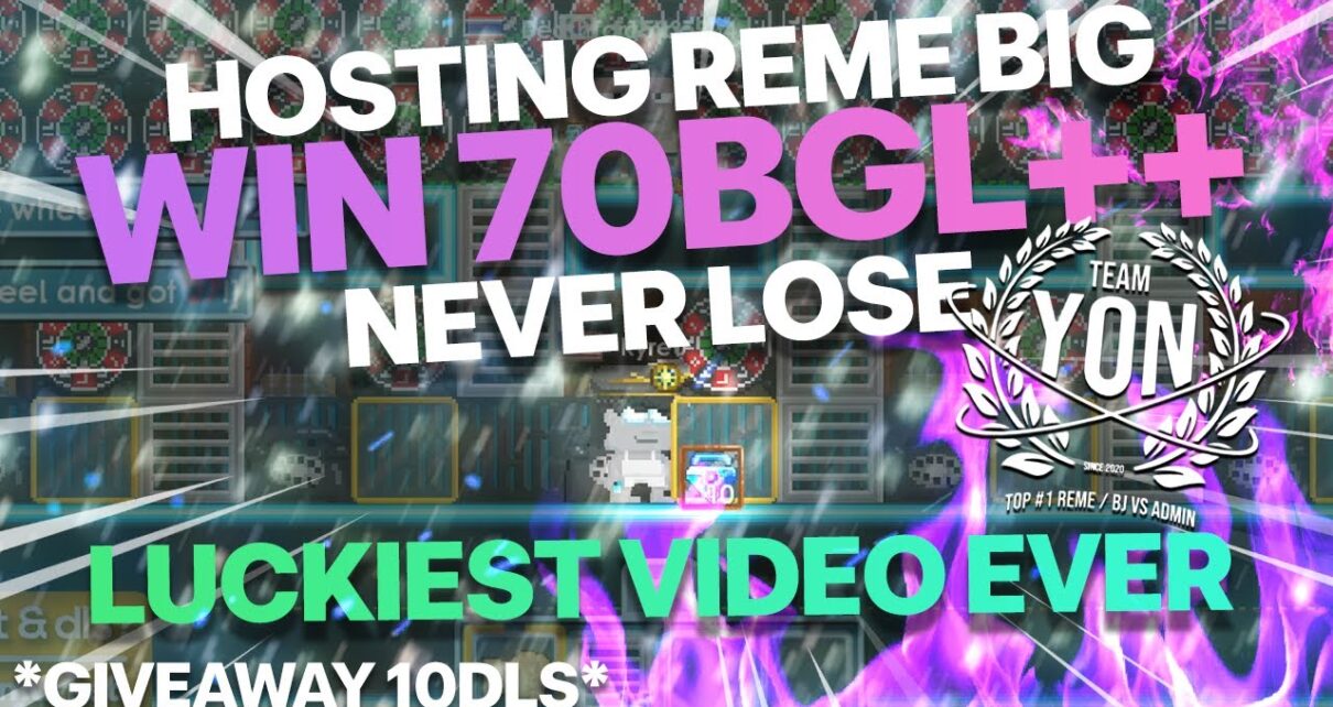 LUCKIEST VIDEO EVER!! HOSTING REME 5-20BGLS  NEVER LOSE?! | Growtopia Casino