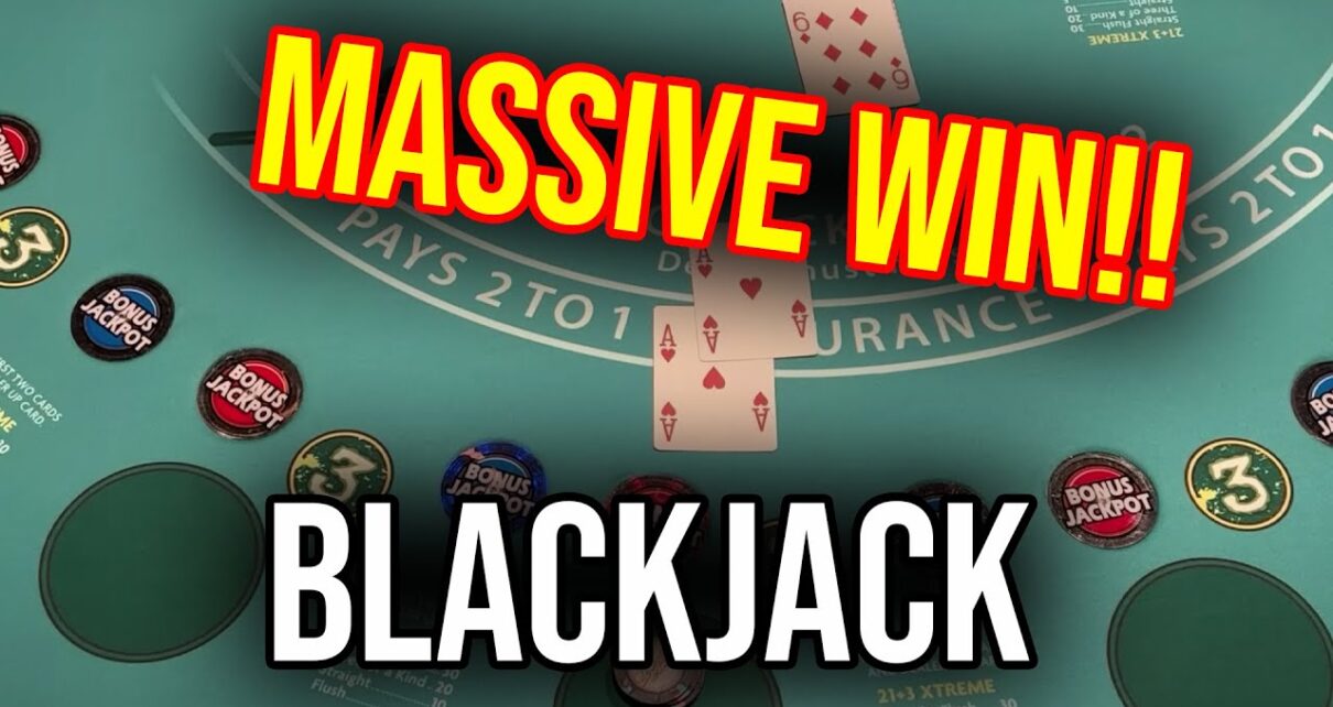 MASSIVE BLACKJACK WIN!! HUGE SIDEBET HITS!! MASSIVE BLACKJACK WIN!! HUGE SIDEBET HITS!!