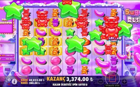 ?✅ SUGAR RUSH DA MAKİNEYİ BOŞALTTIK , NE VARSA ÖDEDİ BÜYÜK KAZANÇ #casino #slot #slotoyunları