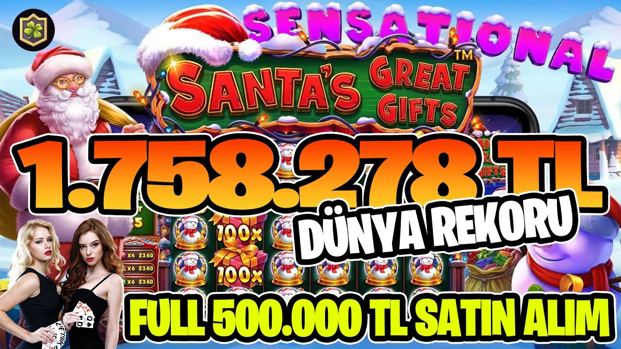 Santas Great Gifts | 1.750.000 TL Türkiye Rekoru 500.000 TL'Den Zorluyoruz | #sweetbonanza #slotizle