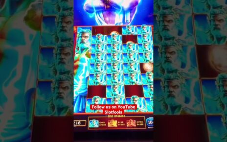 Saving bonus within the bonus win on Zeus.  #slotfools #zeus #bonuswin #casino #slotmachines #shorts