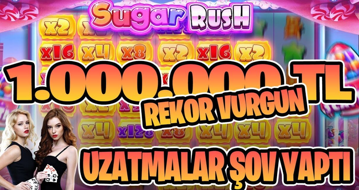 Sugar Rush | 1.000.000 TL Rekor Vurgun Uzatmalar Uçurdu | #sweetbonanza #slotoyunları #casino