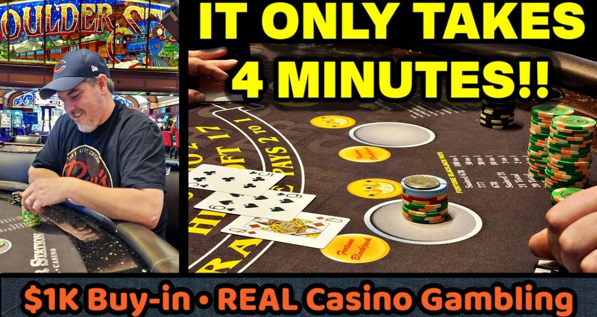 Unbelievable 4 Minutes of BLACKJACK in a Las Vegas Casino!!