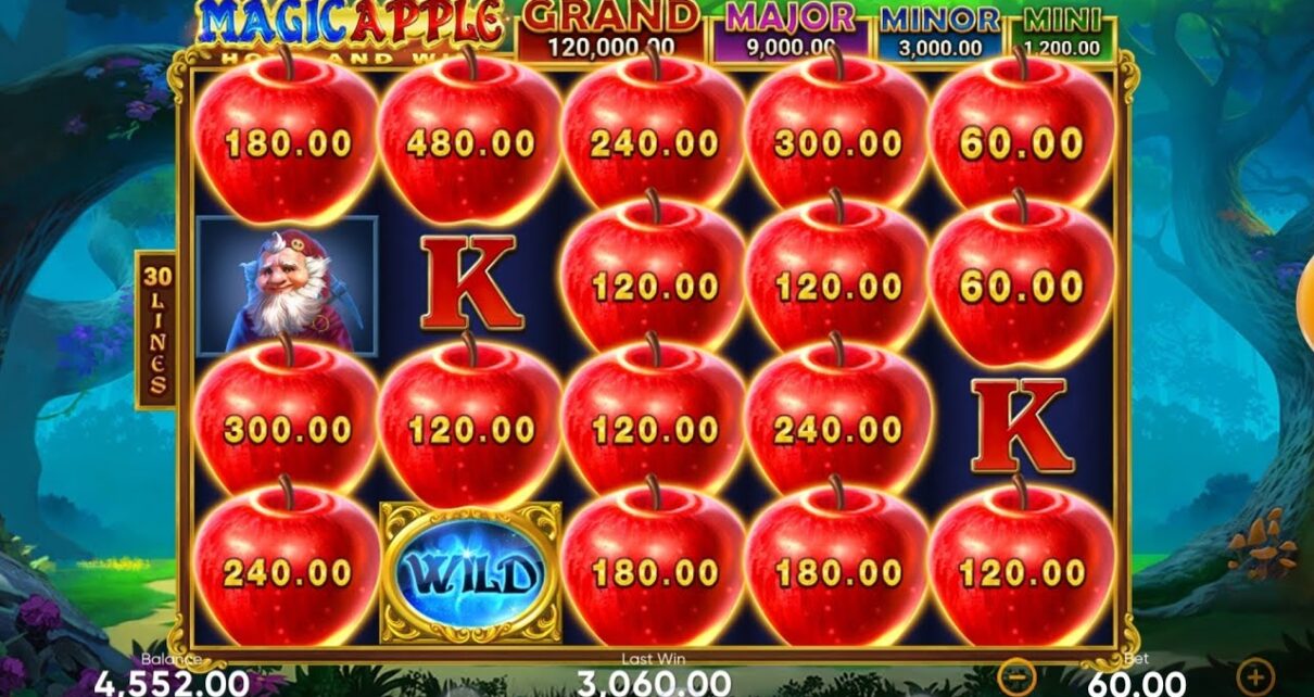 jackpot winning in online casino game magic apple 2