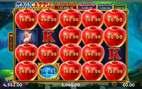 jackpot winning in online casino game magic apple 2