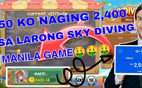 150 KO UMABOT NG 2,400 SA LARONG SKYDIVING | MANILA GAME ONLINE CASINO