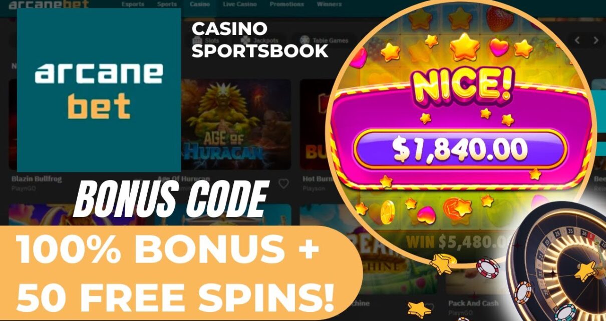 Arcane Bet Online Casino Promo Code Review! 100% Bonus + 50 Free Spins