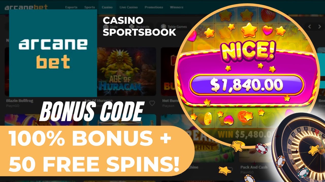 Arcane Bet Online Casino Promo Code Review! 100% Bonus + 50 Free Spins