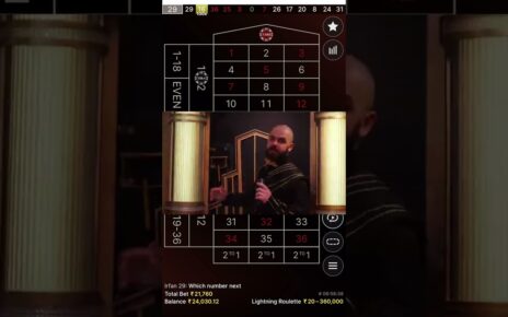 Big win in lightning roulette
