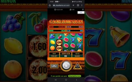 CASH ERUPTION PLAY ALBERTA ONLINE CASINO.  BIG WIN