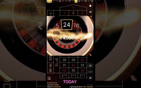 CASINO LIGHTING ROULETTE 200X WIN TODAY ONLINE EARNING GAME #casino #roulette #shorts #viral #tips