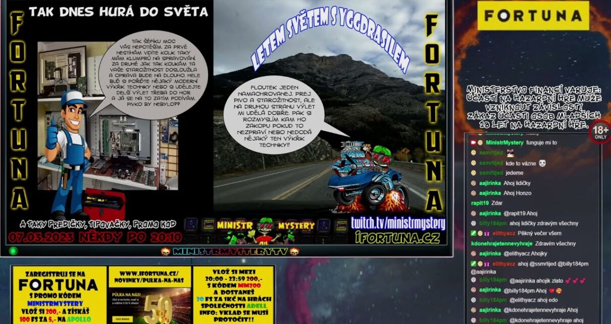 FORTUNA ONLINE CASINO 7.3.2023 • KOMPLETNÍ ZÁZNAM STREAMU