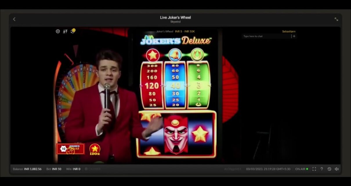 Joker’s Wheel Live Online Casino Video, lucky winning x120 times in 2d bet.