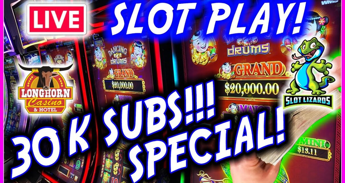 ? LIVE SLOTS! 30K SUBSCRIBER SPECIAL!!! BIG GRAND JACKPOT TIME! LONGHORN CASINO!