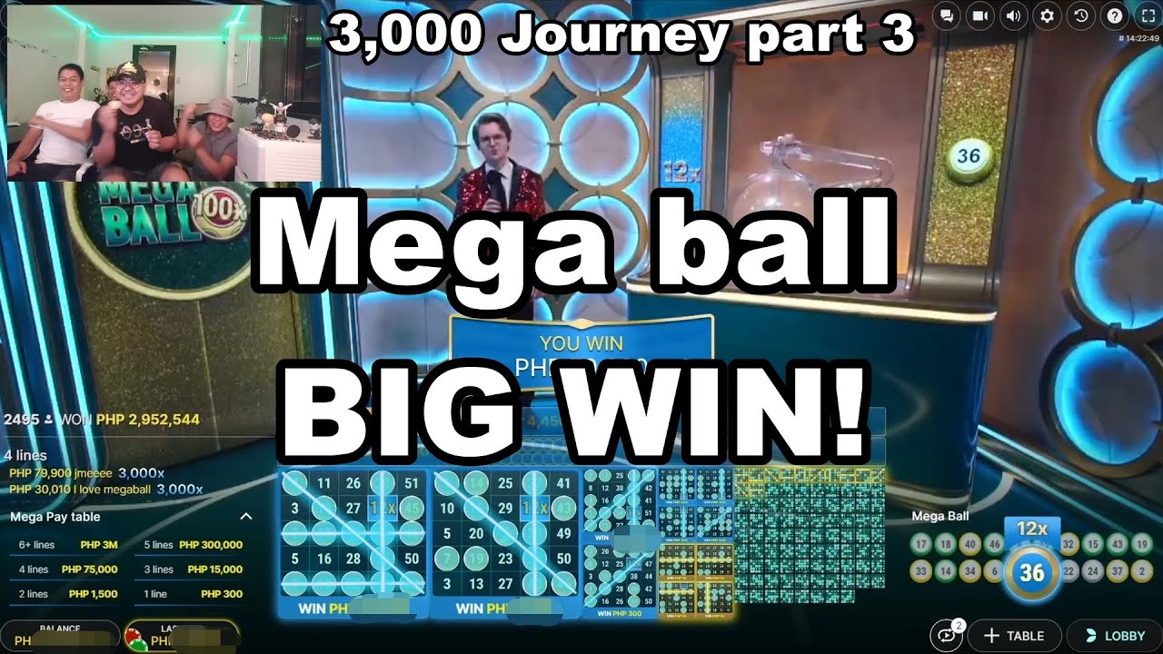 Mega Ball big hit!- 3k Journey Part 3 #crazytime #onlinecasino #gcash #giveaway #evolution #megaball