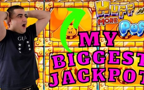 My BIGGEST JACKPOT On Huff N to a greater extent than Puff Slot + to a greater extent than JACKPOTS – Las Vegas Slots Biggest Wins