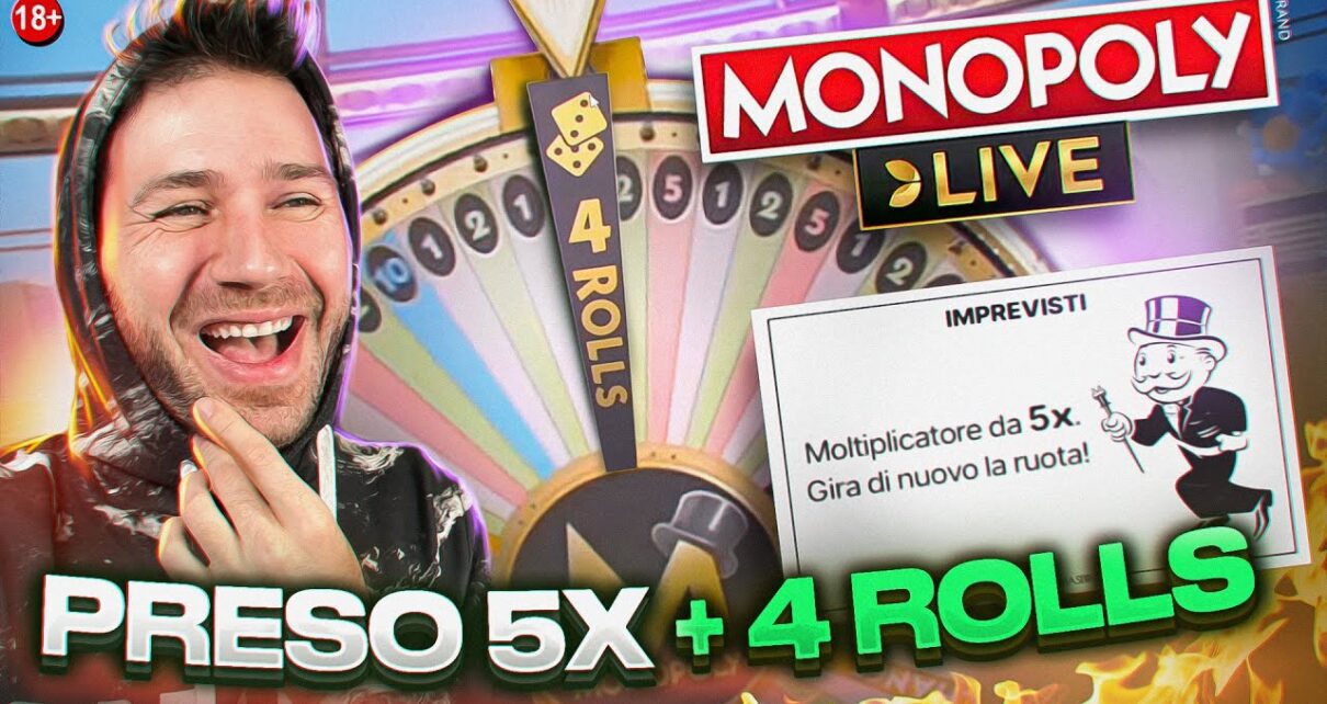 PRESO 5x + 4 ROLLS sulla MONOPOLY ??? CASINO LIVE demo in ITALIA con MiKE SLOT