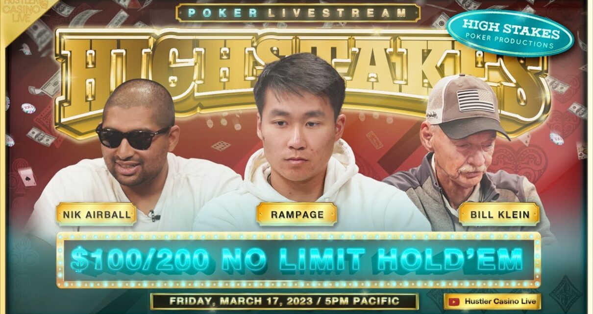 Rampage Plays SUPER HIGH STAKES $100/200/400 w/ Nik Airball, Bill Klein, Mike X & Dentist Dave