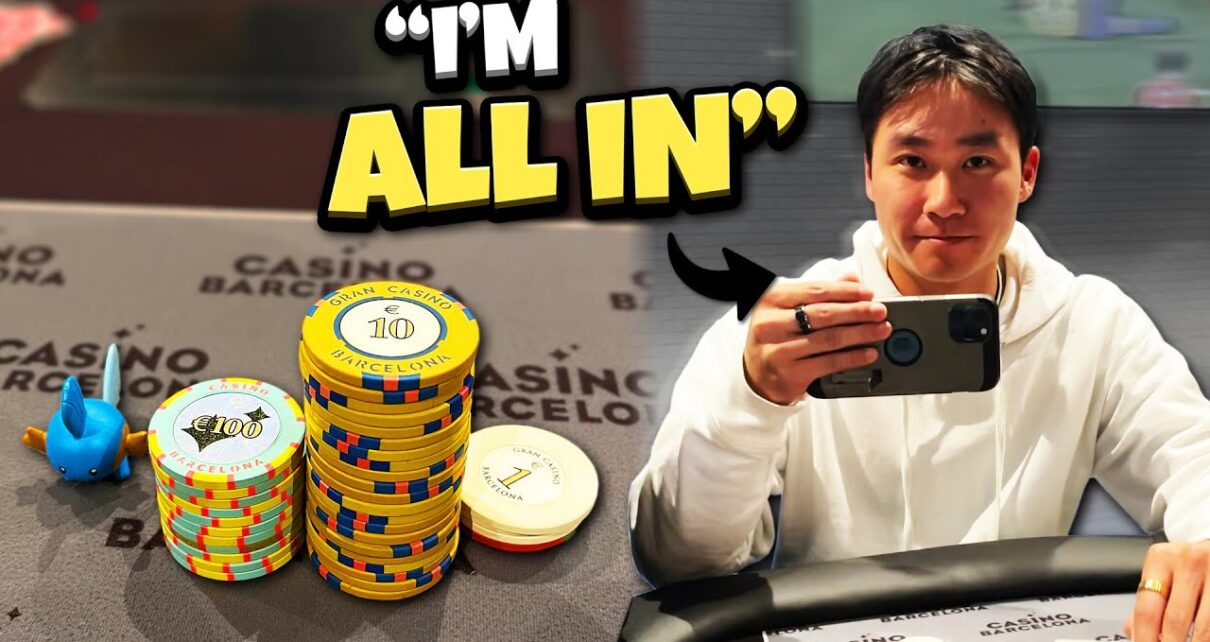 Rampage goes ALL IN and I have ACES?! *Casino Barcelona | Poker Vlog