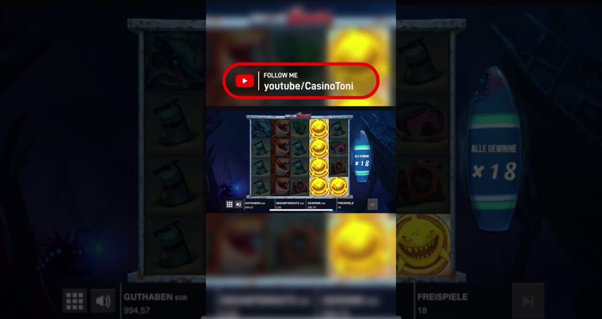 Razor Shark‘s Gold Coins x18 FREESPINs ? #casino #onlinecasino #shorts #shortvideo #short #razor