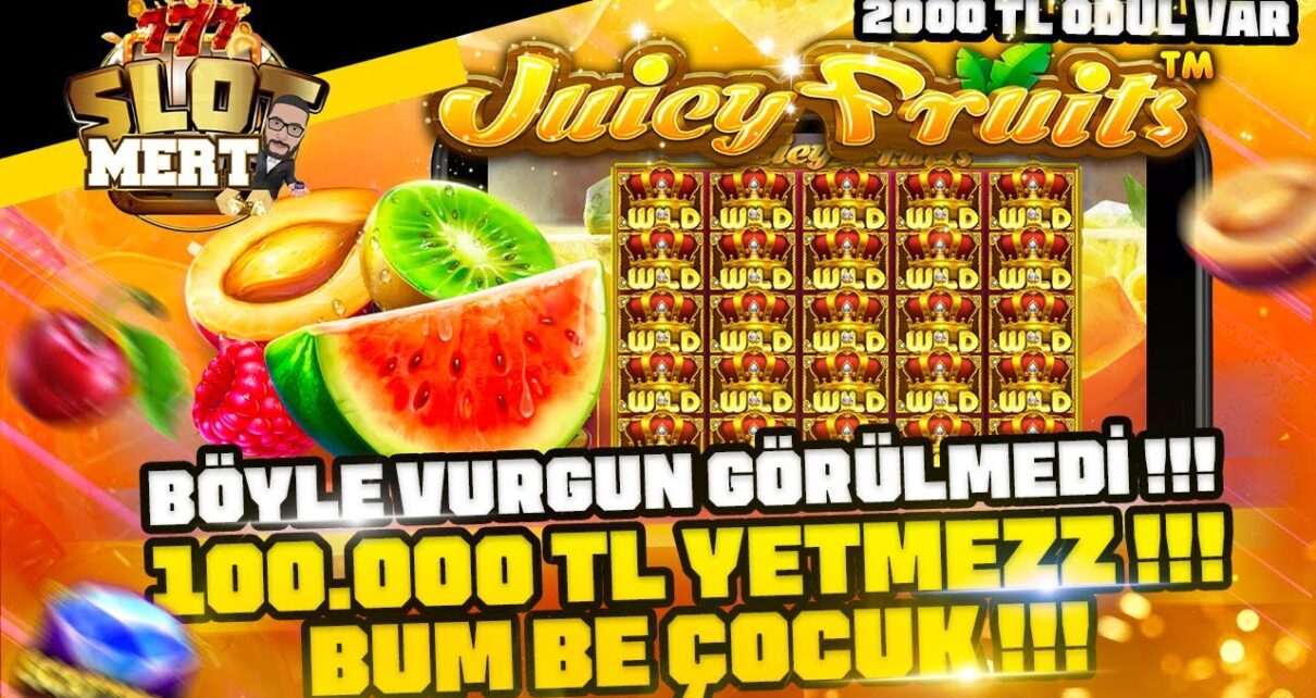 SLOT OYUNLARI ?? JUICY FRUITS REKOR KAZANÇ ?BUMM ? 2.000TL NAKİT ÖDÜL ?? #slot #slotoyunları #casino