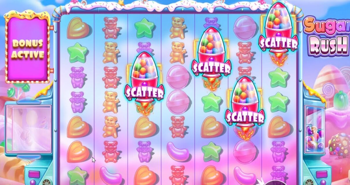 SUGAR RUSH BONUS BUY ONLINE CASINO – got 4 scatters and hit big symbols