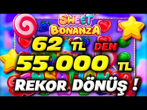 SWEET BONANZA | 62 TL den 55.000 TL Rekor Dönüş | #slot #casino #slotoyunları #100x #sweetbonanza