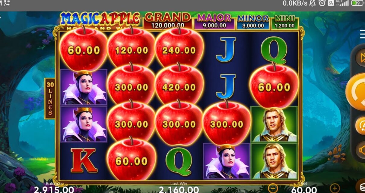 online casino game magic apple jackpot winning