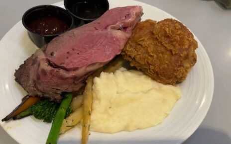 .99 Prime Rib nighttime at the Rampart Casino Buffet in Las Vegas. All You Can Eat!