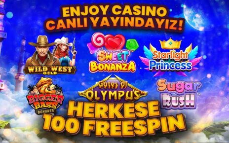 ?CANLI YAYIN?100 FreeSpin  ?ENJOY’LA SAHURA DOĞRU  #slot #slotoyunları #casino #canlı #canlıyayın