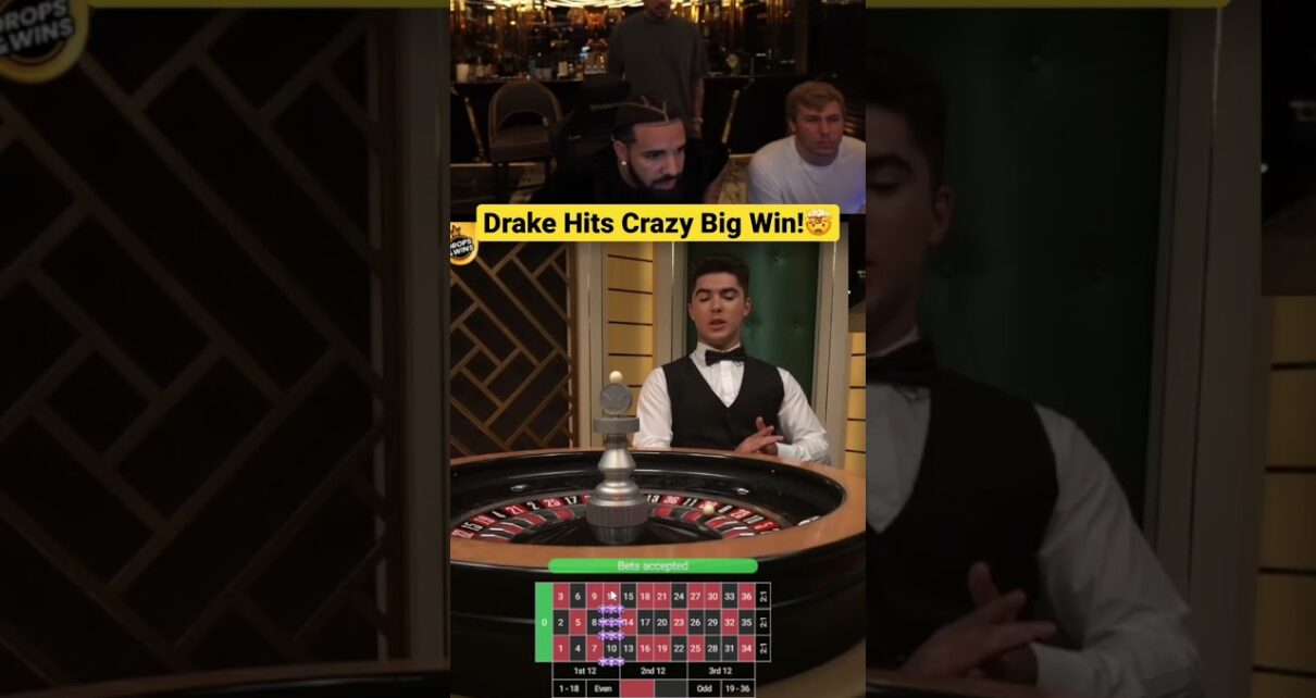 Drake Hits Crazy Big Win On Roulette! #drake #roulette #bigwin #casino #shorts