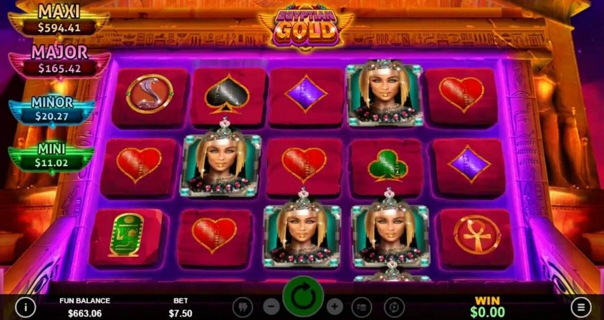 [EGYPTIAN GOLD ONLINE CASINO SLOT MACHINE] BIG WIN $101.58! Plus Multiple Wins and Bonus Rounds!