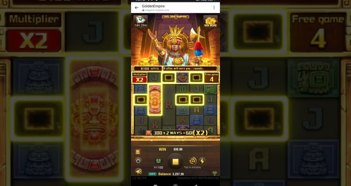 Grabe ka naman mamigay Golden Empire ? Bet 100 #casino #slots #GoldenEmpire