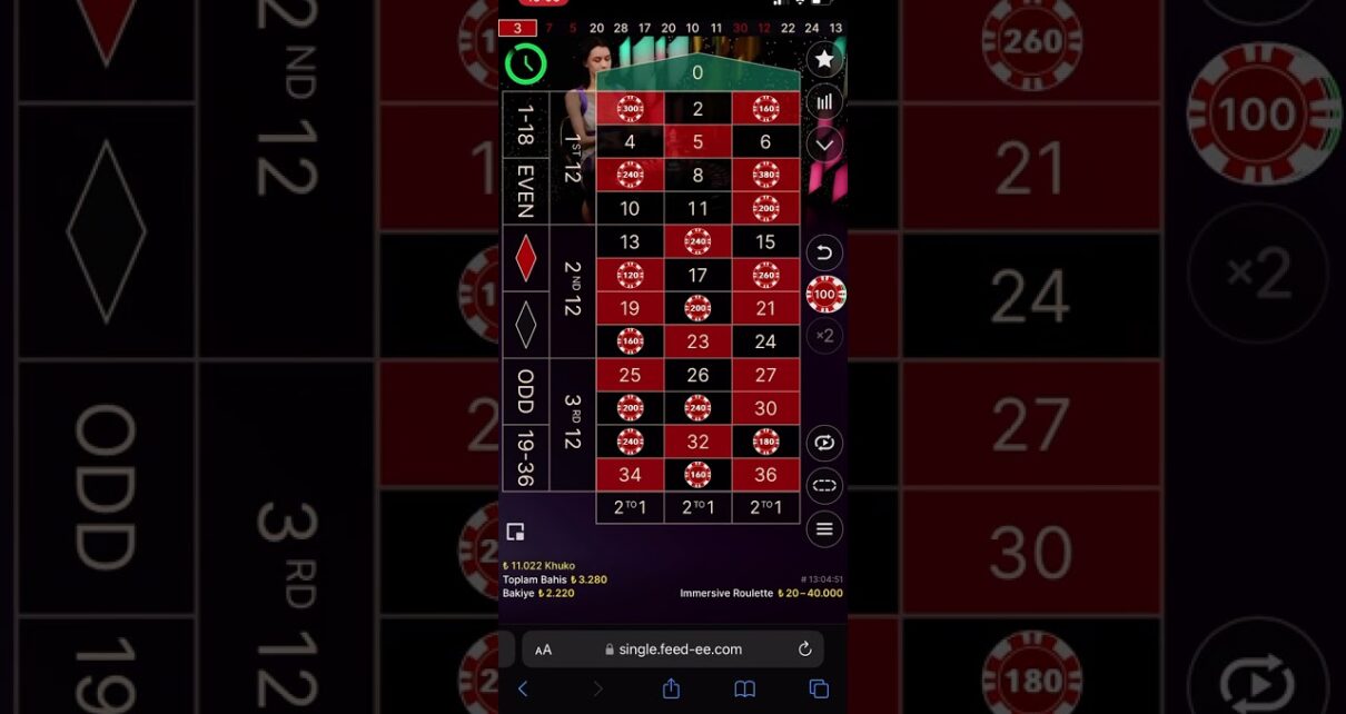 [İMMERSİVE RULETTE 3-33 TAKTIĞİ İLE VURGUN] #rulet #casino