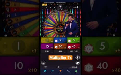 Massive multiplier in spin a win playtech live casino game component subdivision 1  #shorts