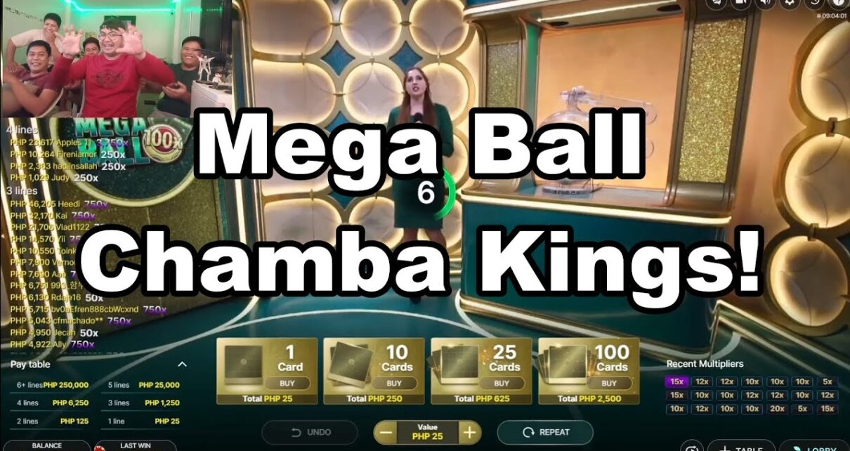 Mega Ball – Chamba Kings!  #crazytime #onlinecasino #gcash #giveaway #evolution #megaball