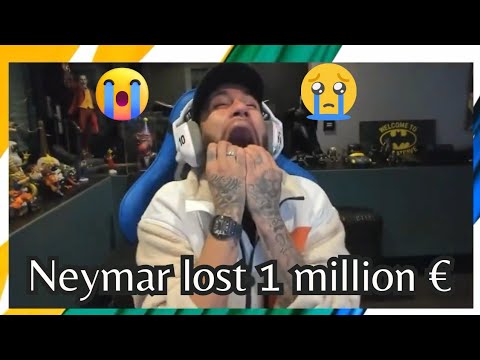 ? Neymar reacts on losing  €1 1 thousand thousand while playing online casino #neymar #casino #psg #youtube