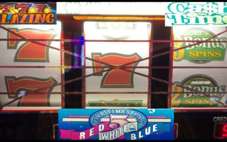 OLD schoolhouse 3 REEL CASINO SLOTS FROM VEGAS! 5 TIMES PAY ruddy WHITE & BLUE + BLAZING 777 + CASH TIME!