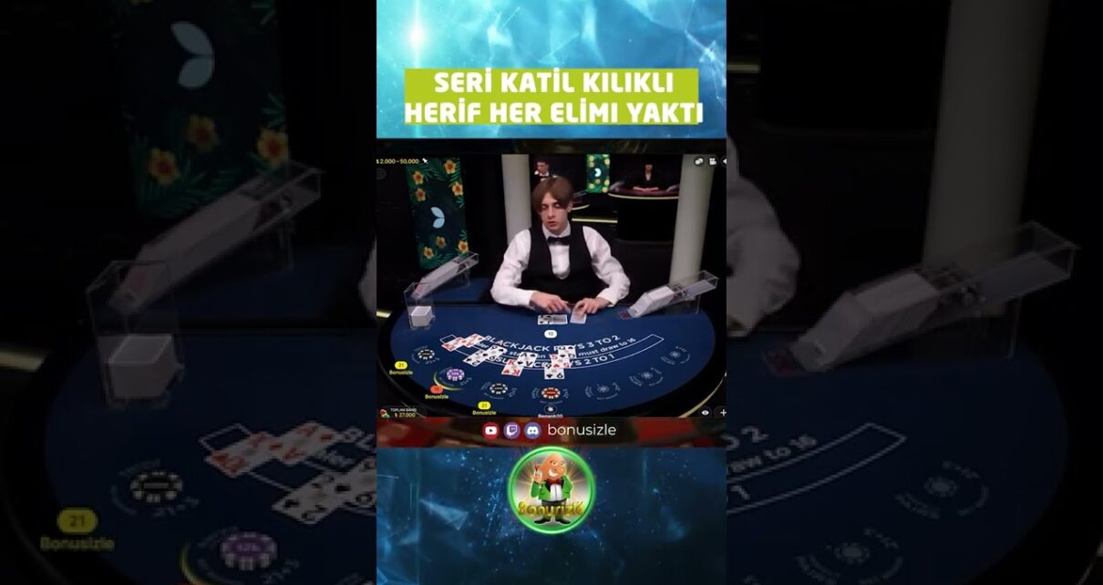 ONLİNE CASİNO | BLACKJACK SERİ KATİLLE OYUN ? #shorts