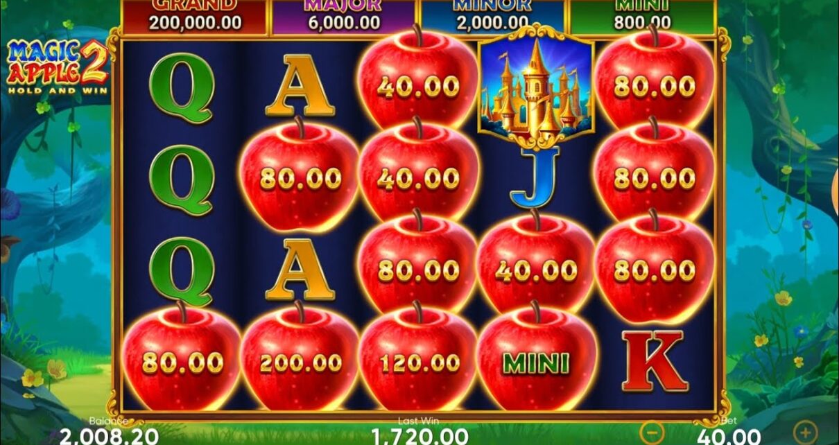 Online casino jackpot win in magic apple game