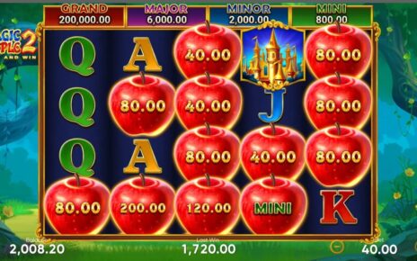 Online casino jackpot win in magic apple game