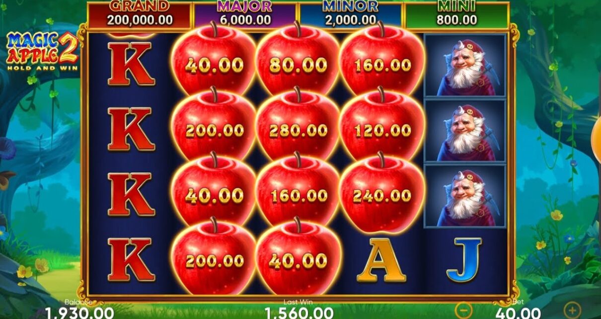 Online casino jackpot winning magic apple game