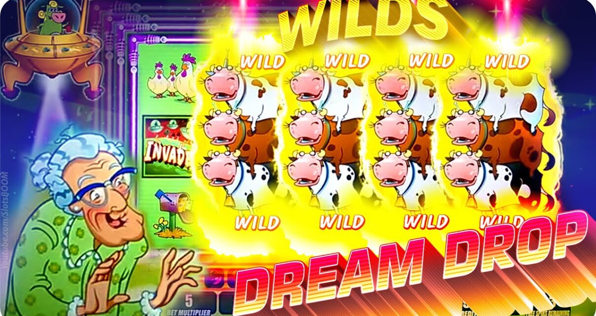 RARE!!! FULL cover WILDS!!! Invaders Attack from the Planet Moolah – CASINO SLOTS